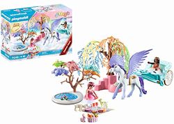 PLAYMOBIL 71246 Magic Picnic with Pegasus Carriage, inklusive ett barns tiara, Toy Playset lämplig för barn i åldrarna 4+