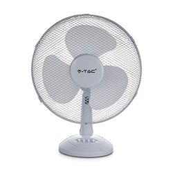Brightium Bureauventilator, 40 W, afneembare bodem, 4 knoppen, 3 bladen van 30,5 cm, ideaal om de frisheid in elke ruimte te bewaren