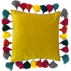 Riva hem tofsar polyester fylld kudde 45 x 45cm (18" x 18") Ceylon