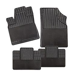 CarFashion 281224 Auto Alfombra Soporte sin Juego de alfombrillas para Matte plana Monza - Allwetter, Negro, 4-Piezas