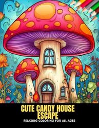 Cute Candy House Escape: Relaxing Coloring for All Ages, 50 Pages, 8.5 x 11 inches