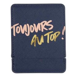 Draeger Paris Zakspiegel altijd boven met blauw etui, vierkante make-upspiegel om mee te nemen, ideaal voor thuis en op reis, 9 x 7 cm, cadeau-idee voor verjaardag, Kerstmis