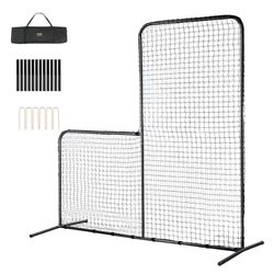 VEVOR Net van slagen, Screen Baseball voor Batting Cage, uniseks, volwassenen, zwart, standaard