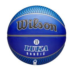 Wilson NBA Player Icon Luka Doncic Outdoor Ball WZ4006401XB, Unisex basketballs, blue, 7 EU
