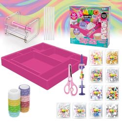 Giochi Preziosi Nano Craft Deluxe Nano Crafts Design Studio Set – maak unieke decoraties met rietjes, decoratieve elementen, nano-band en luchtpomp inbegrepen, voor kinderen vanaf 6 jaar
