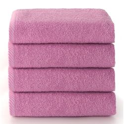 Top Towel - Plus - Toallas baño - 4 toallas de cara o bidet - 30x50 cms - Algodon 100% - Malva