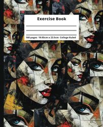 Artistic Elegant Beauty 6: Exercise Book with Classy Artistic Exotic Woman on cover - (19.05 x 23.5 cm, 160 pages, College Ruled)