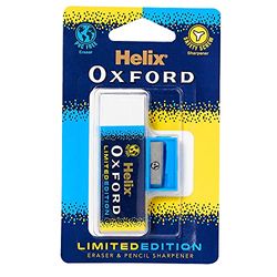 Helix Oxford Clash Eraser and Sharpener - Blue