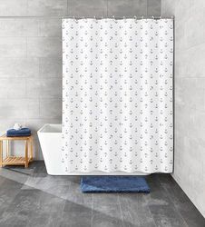 Kleine Wolke Rideau de Douche en Polyester, Bleu foncé, 120 x 200 cm