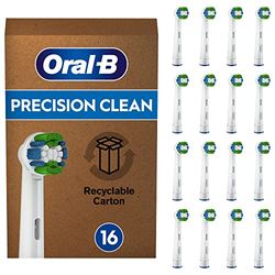 Oral-B Precision Clean - Set di 16 testine per spazzolino elettrico, con setole CleanMaximiser per una cura ottimale dei denti, spazzolini Oral-B, confezione per cassetta delle lettere