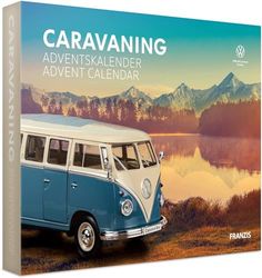 FRANZIS Caravaning 55115 Calendrier de l'Avent en métal à l'échelle 1:24 avec livre d'accompagnement de 52 pages