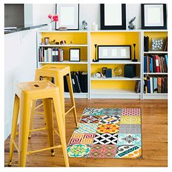 Ambiance-Live Carp-Ros-tilesBrightMix Muursticker, vinyl, meerkleurig, 60 x 100 cm