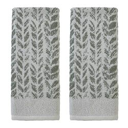 SKL Home Lot de 2 essuie-Mains, Coton, Sauge, 40,6 x 66 cm