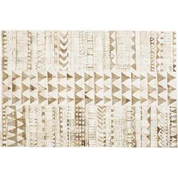 Kare Design tapijt Hieroglyphics Square, groot woonkamertapijt, handgemaakt vloermat, loper, beige 1 x 170 x 240 cm, (H/B/D) 1 x 170 x 240 cm