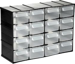 Étagère en plastique avec 16 tiroirs, idéale pour l'organisation, robuste et légère, facile à assembler et à nettoyer