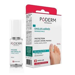 PODERM - LOT 2 PRODUITS | MYCOSE ONGLE TRAITEMENT + CAPUCHON D’ORTEIL ONGLES ABIMÉS PAR MYCOSE | Taille L | Aux plantes exceptionnelles|Soin professionnel pied/main | Facile & rapide | Swiss Made