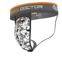 Shock Doctor AirCore Soft Cup Suspensor para Taza, Hombre, Blanco, M