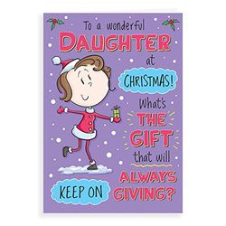 Humor Kerstkaart Dochter - 9 x 6 inch - Regal Publishing