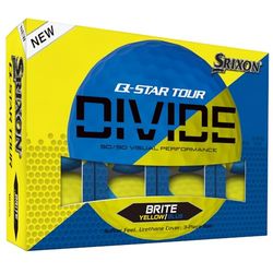 Srixon Q-Star Divide 12 Balle de Golf qualité Tour - Parfaite pour Le Petit Jeux - Noyau FastLayer - Haute Compression de Balle