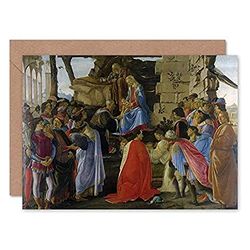 Artery8 Sandro Botticelli Adorazione Dei Magi Fine Art Greeting Card Plus Envelope Blank Inside