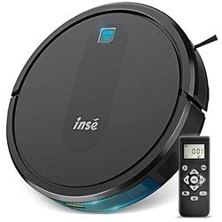 INSE Aspirateur Robot, Aspirateur Robotique 2000Pa Forte Puissance d'aspiration, Silencieux Automatique Nettoyeur Auto-Chargeant, Idéal pour Poils d'animaux Cheveux Poussière Tapis Sols Durs