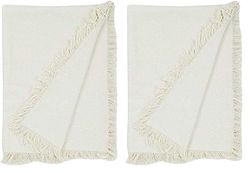 Martina Home Foulard Polyvalent Spiga, 80% Coton, 20% Polyester, Brut, 260L x 180W (Lot de 2)