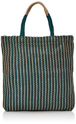 Turtle Bags Borsa di iuta con stampa verde e marrone 25 g