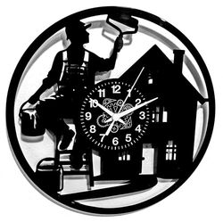 Instant Karma Clocks | Wall Clock for Painters – Painter Silhouette – Unique Decor for Craftsmen and Artists - Office Home Silent Non-Ticking