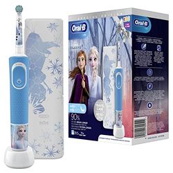 Oral-B Kids Elektrische tandenborstel, oplaadbaar, met 1 handgreep en 1 borstel, kinderen vanaf 3 jaar, voor een zachte borstel, Edition De Frozen 2