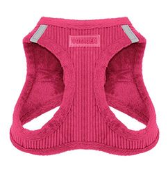 Voyager Instapharnas van pluche, zacht pluche, instapvest voor kleine en middelgrote honden van Best Pet Supplies - Fuchsia Corduroy, M (Borst: 40,6-45,7 cm)