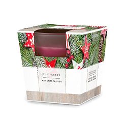 pajoma® Doftljus, adventsmagi – i satinerat glas | 120 g vaxvikt, brinntid: 25 timmar, i elegant presentförpackning | premiumkvalitet