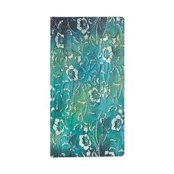 Paperblanks | Hardcover Journal | Kuro | Lined | Slim (90 × 180 mm) (Katagami Florals)