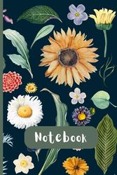 Notebook: vintage botanical flowers. Forever classic multi colors. paperback