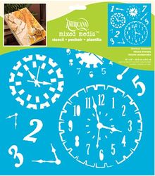 Americana Decor Timeless Treasures Stencil, Blu, 12 x 30,5 cm