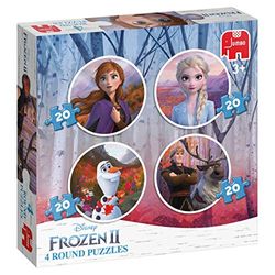 Frozen 2 - 4in1 Rundes Puzzle 20/20/20/20 Teile