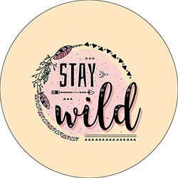 Bonateks, Round Digital Printed Mouse Pad, Non-Slip Base, for Office and Home, Diameter:22cm