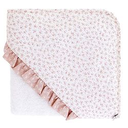 Cambrass - Ręcznik dla niemowląt z kapturem - Chłonny płaszcz kąpielowy z włóknem Tencel, szybkoschnący i zapinany na rzep - Liberty Pink 100x100 cm