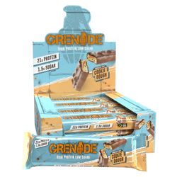 Grenade High Protein, Low Sugar Bar - Chocolate Chip Cookie Dough, 12 x 60 g