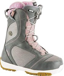 Nitro Snowboards dam MONARCH TLS '19 lätt snowboardsko snowboardsko med snabblåssystem Allround Freestyle Freeride Softboot Girls Warm Boots, Grey, 27.0