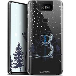 Caseink fodral för ASUS Zenfone 6 ZS630KL (6.4) [gel HD-mönster tryckt i Frankrike 2017 julkollektion snögubbe design - mjuk - ultratunn]