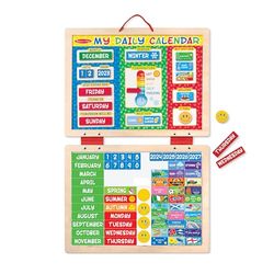 Melissa & Doug My First Daily Magnetische Calendar | Houten speelgoed | Kinderkalender | Developmenteel speelgoed | cognitieve vaardigheden | 2+ | Cadeau voor jongen of meisje