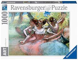 Ravensburger Puzzel voor volwassenen, 1000 pagina's, 4 ballerina's op het podium, Edgar Degas – Art Collection – 14847