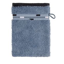 frottana Magic wash glove 15 x 20 cm made of 100 % cotton, bluestone