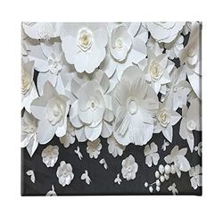 Homemania HM20KNV60x60-9 Cuadro - Flores - La Naturaleza, Poliéster, Madera, Multicolor, 60 x 3 x 60 cm