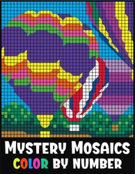 Large Print Mystery Mosaics Color By Number
