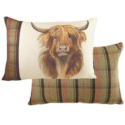 Evans Lichfield Hunter Highland Koe Polyester Gevuld kussen, Multi, 40 x 60cm