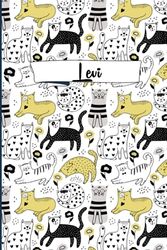 Levi: Personalized Levi Cat Notebook - Notebook Gift for Cat Lovers - Levi Notebook | 110 Pages - 6x9 inches