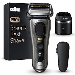 Braun Series 9 PRO +, Regolabarba Uomo, Rasoio Elettrico Barba, Rifinitore di precisione, Custodia Viaggio,Lame Flessibili, SmartCare, Impermeabile, Batteria Litio Ion, Idea Regalo, 9565cc Grafite