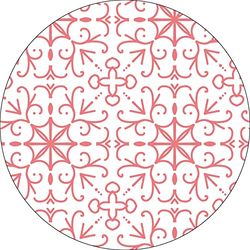 Bonateks, Ronde digitaal bedrukte muismat, antislip onderkant, voor kantoor en thuis, diameter: 22 cm