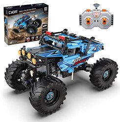 CaDA Monster Truck (telecomandato, con motori PRO), azzurro, 699 pezzi (compatibile ad esempio con Lego Technic 42099), C61008W